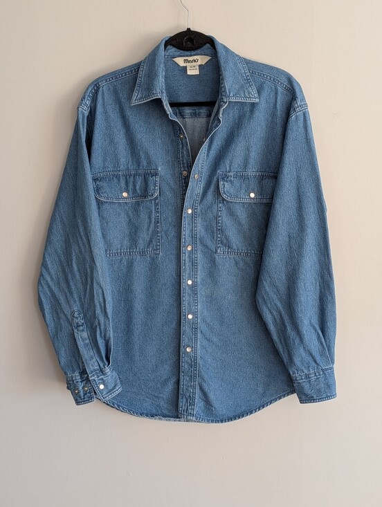 Vintage Other - Vintage Mark’s denim Pearl Snap button rugged workwear Heavy Cotton Shirt M